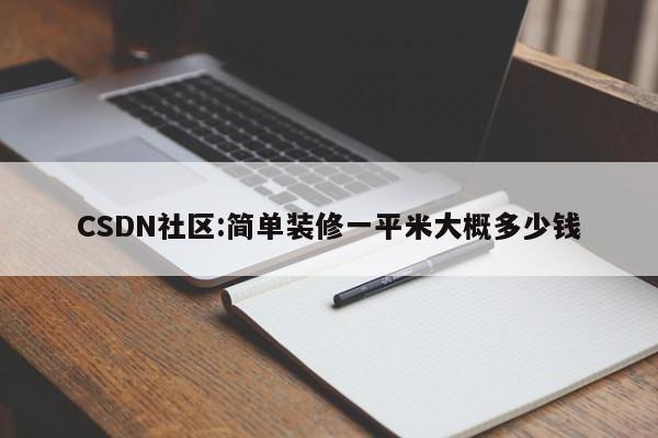 CSDN社区:简单装修一平米大概多少钱