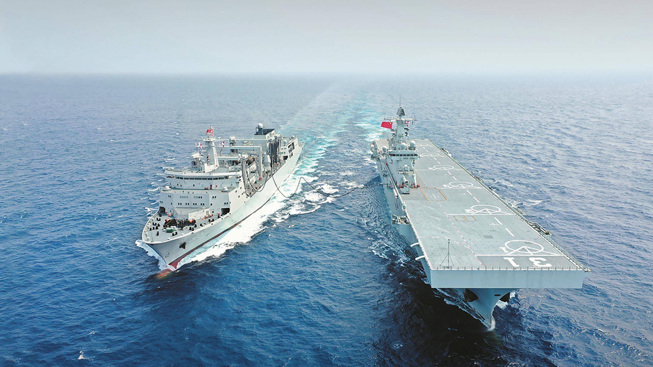 美国布局围堵中国，29国舰船集结，南海反包围开始，3艘055出动