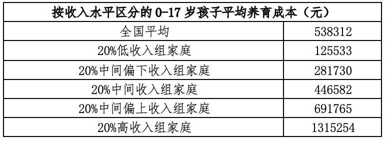 中国生育成本报告2024版                