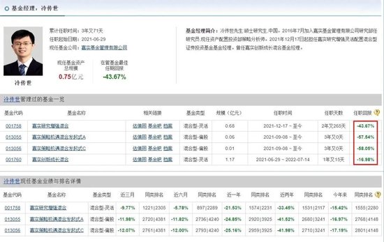 嘉实基金自食苦果！旗下基金清盘，自持75%仍难逃57.53%亏损  第2张