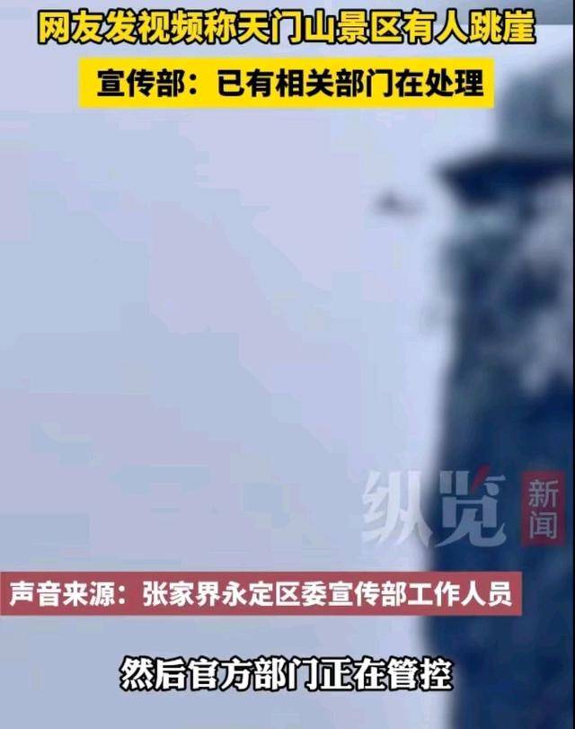 痛心！湖南天门山景区游客跳崖，官方已介入，网友感慨评论扎心