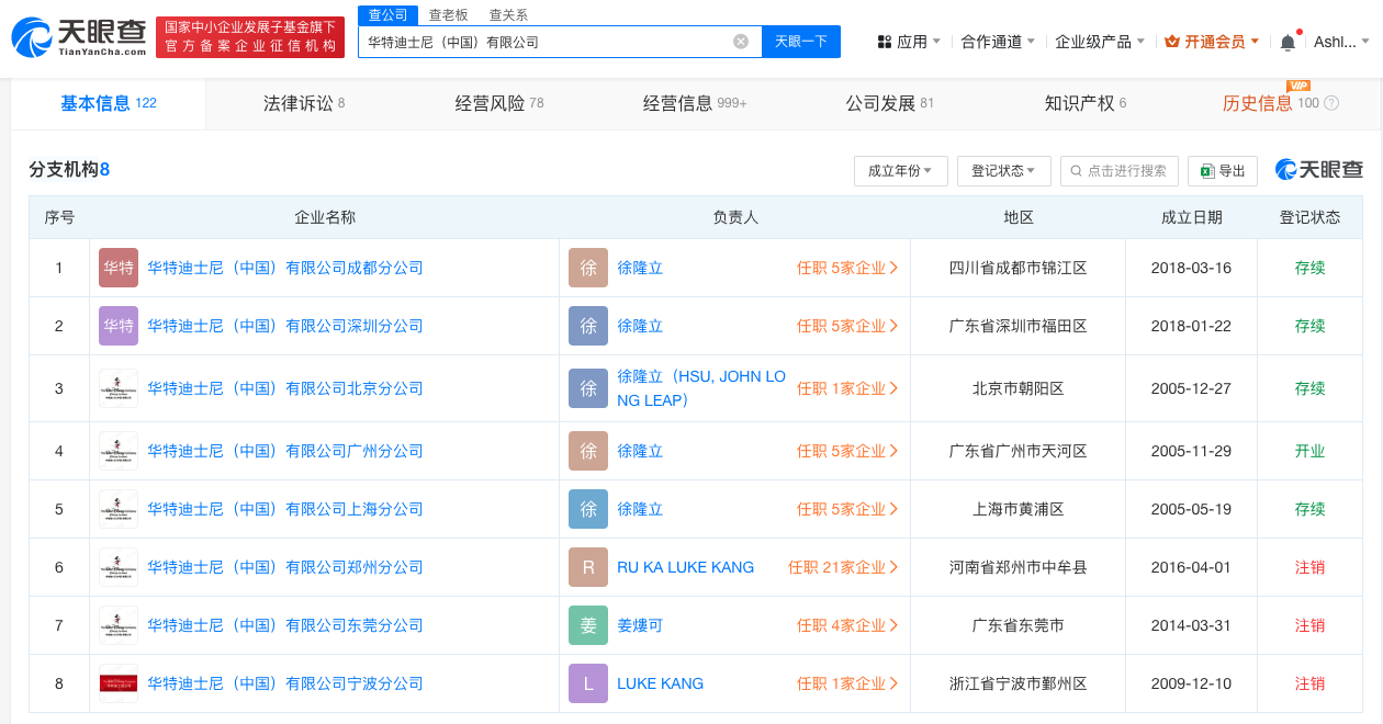 时刻快讯|徐隆立卸任迪士尼中国公司董事长