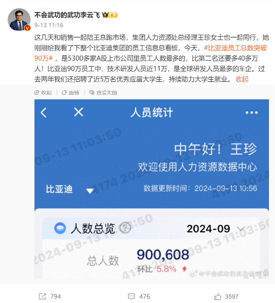 半年研发砸202亿，谁说比亚迪靠“人海战术”？