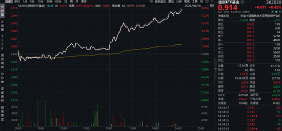 人生能有几回搏！最高层发言提振市场信心！信创ETF基金（562030）猛拉8%，海光信息涨逾11%