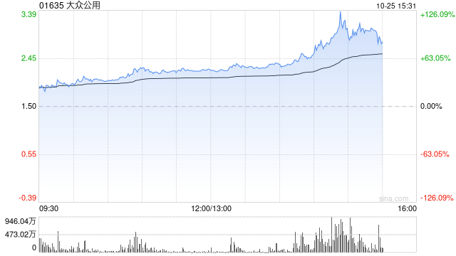 创投概念受资金追捧 大众公用午后放量暴涨114%