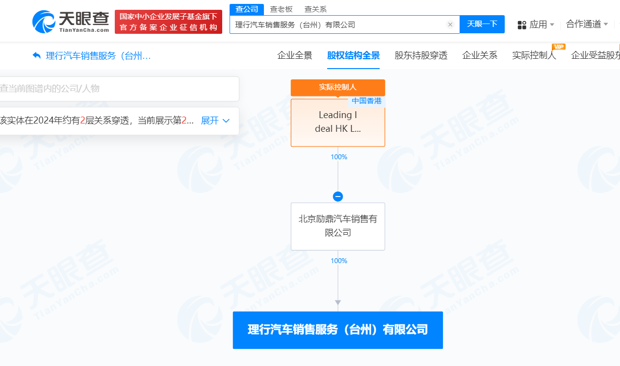 时刻快讯|理想汽车在台州成立销售服务公司