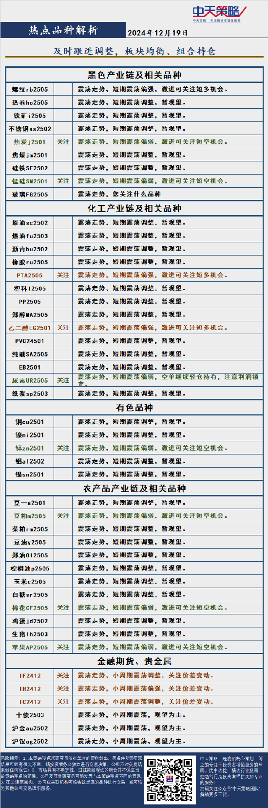 中天策略:12月19日市场分析